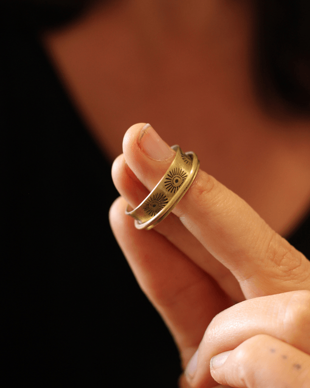 Bague sensorielle Soleïa Laiton